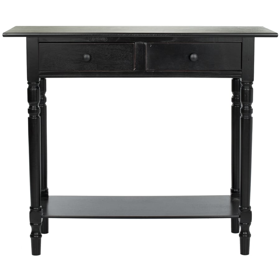 Safavieh Rosemary Distressed Black Wood Casual Console Table At Lowes Com   683726471066 