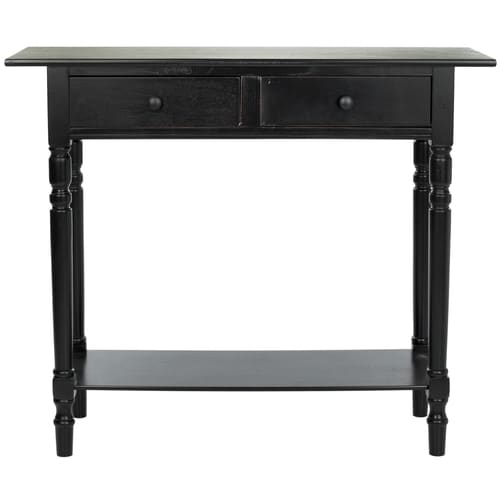 Safavieh Rosemary Distressed Black Casual Console Table At Lowes Com