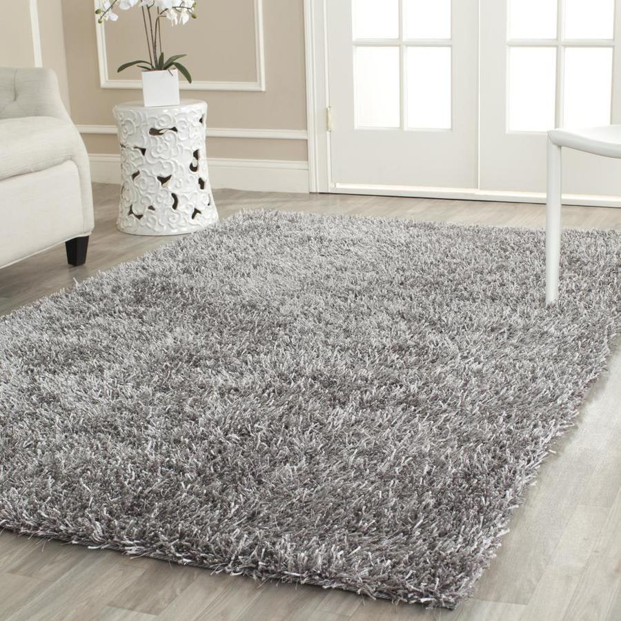 Safavieh New Orleans Shag 10 x 14 Gray Solid Handcrafted Area Rug in ...