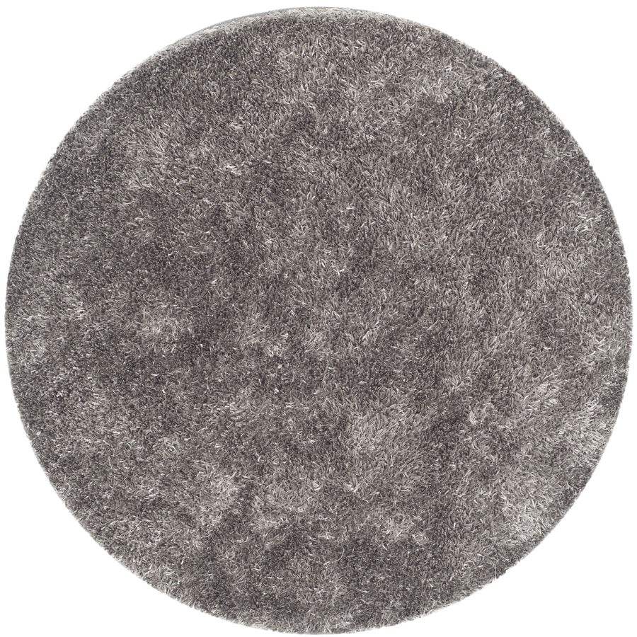 Safavieh New Orleans Shag Gray Round Indoor Handcrafted Area Rug