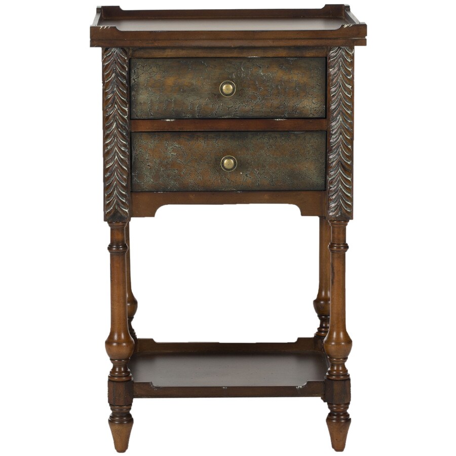 Safavieh AMH4044A American Home Dark Brown Wood End Table
