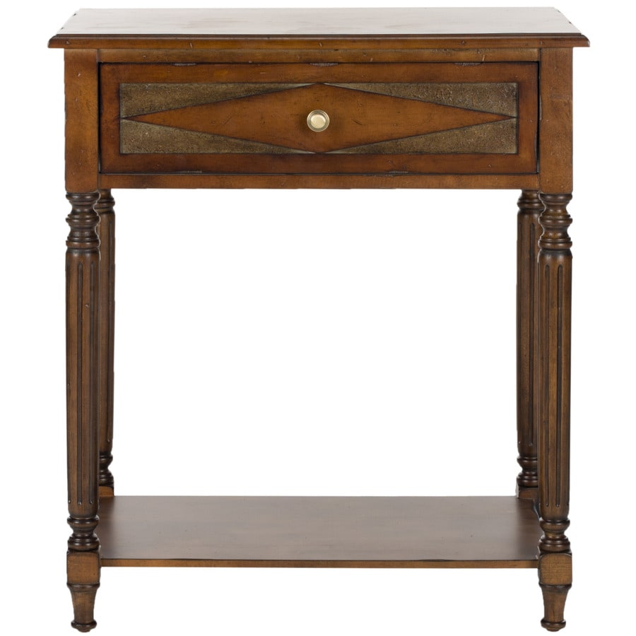 Safavieh AMH4045A American Home Dark Brown Wood End Table