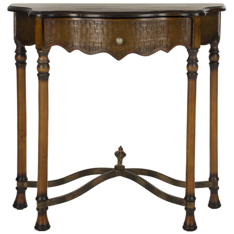 Safavieh American Home Brown Birch Half Round Console And Sofa Safavieh American Home Brown Birch Half Round Console And Sofa Table