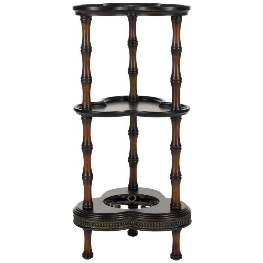 Safavieh Gloria Dark Brown Wood End Table in the End Tables department