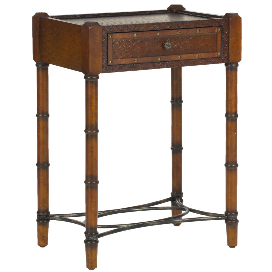 Safavieh AMH4100A American Home Dark Brown Wood End Table