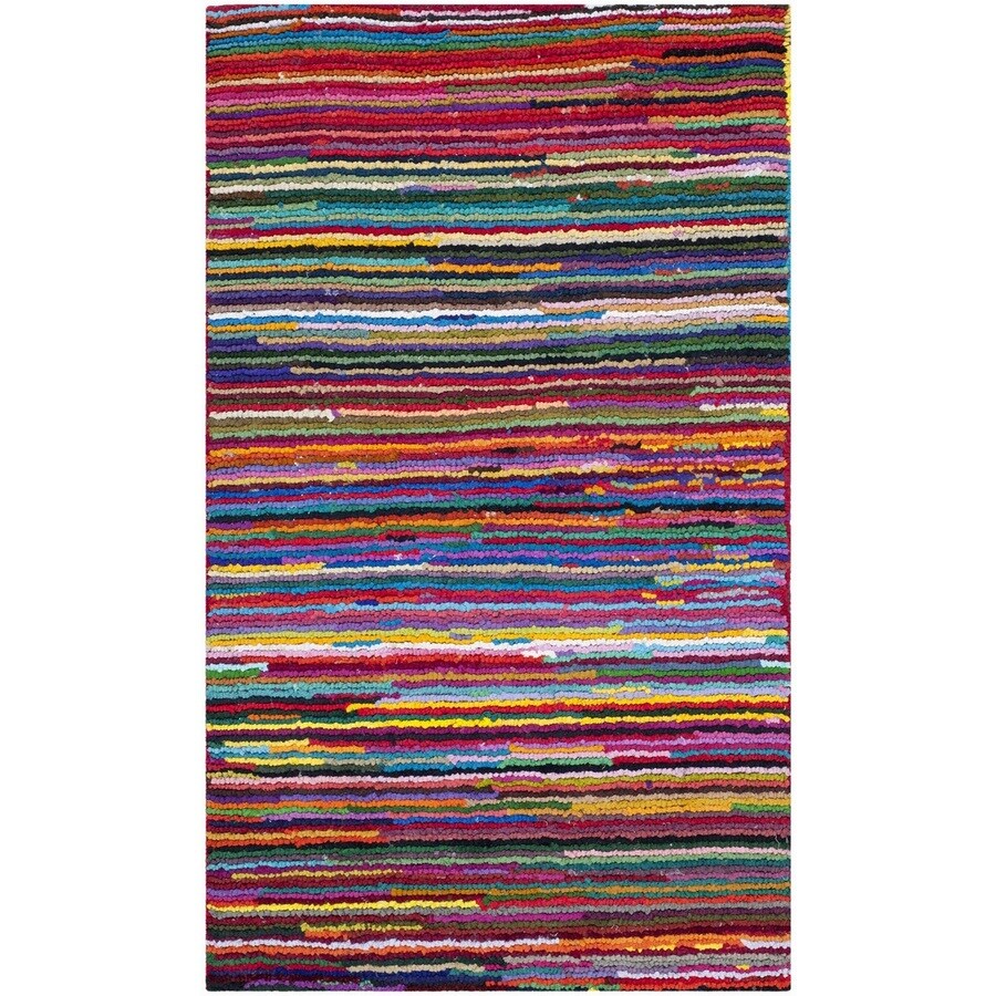 Safavieh NAN142A-4 Nantucket 4 x 6 Pink / Stripe Area Rug