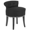 Safavieh 22.8-in H Black Round Makeup Vanity Stool at Lowes.com