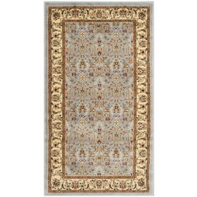 At Lowes Safavieh Lyndhurst Qum Light Blue Ivory Indoor Oriental Throw Rug Common 2 X