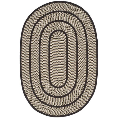Safavieh Braided Montpelier Ivory Dark Brown Oval Indoor