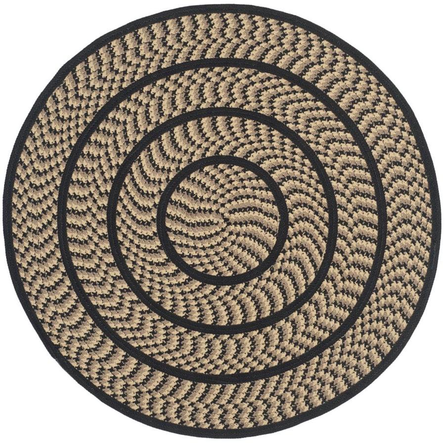 Safavieh Braided Montpelier Beige/Black Round Indoor Handcrafted