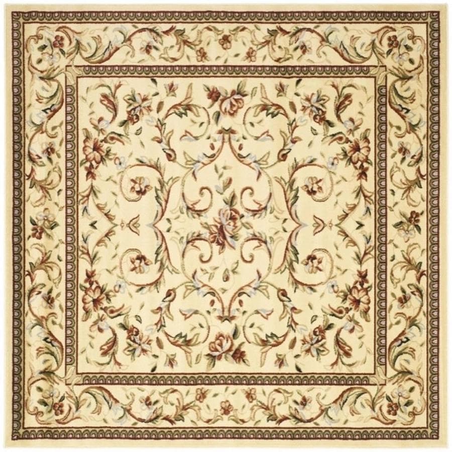 Safavieh Lyndhurst Lyon Ivory Square Indoor Oriental Area Rug Safavieh Lyndhurst Lyon Ivory Square Indoor Oriental Area Rug Common 8 X