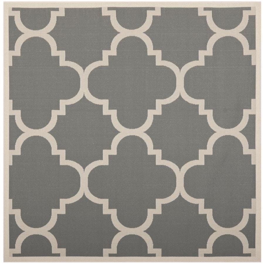 Safavieh Courtyard Lihue Gray Beige Square Indoor Outdoor Safavieh Courtyard Lihue Gray Beige Square Indoor Outdoor Coastal Area Rug Common
