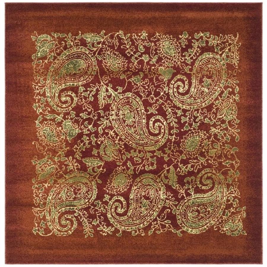 Safavieh Lyndhurst Paisley Life Red Multi Square Indoor Vintage Safavieh Lyndhurst Paisley Life Red