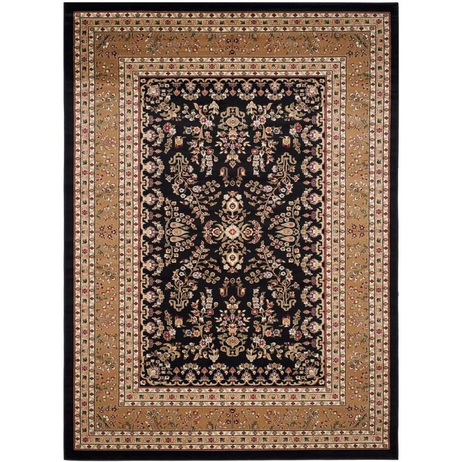 Safavieh Lyndhurst Hamadan 9 x 12 Black/Tan Indoor Floral/Botanical