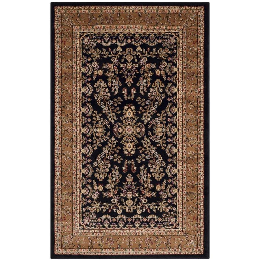 Safavieh Lyndhurst Hamadan Black Tan Rectangular Indoor Machine Made Safavieh Lyndhurst Hamadan Black Tan Rectangular Indoor Machine Made Oriental Area Rug Common 4 X 6 Actual Ft W L
