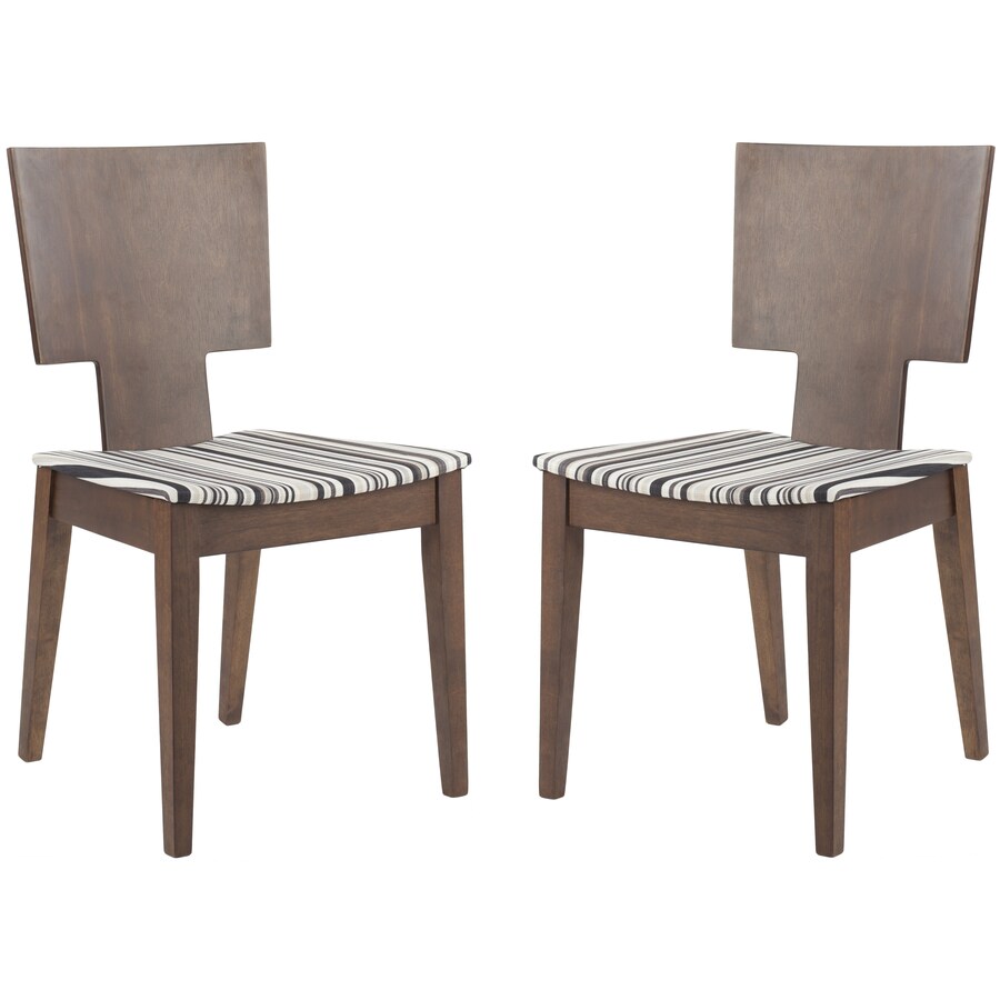 Safavieh MCR6001A-SET2 Set of 2 Mercer Walnut Side Chairs