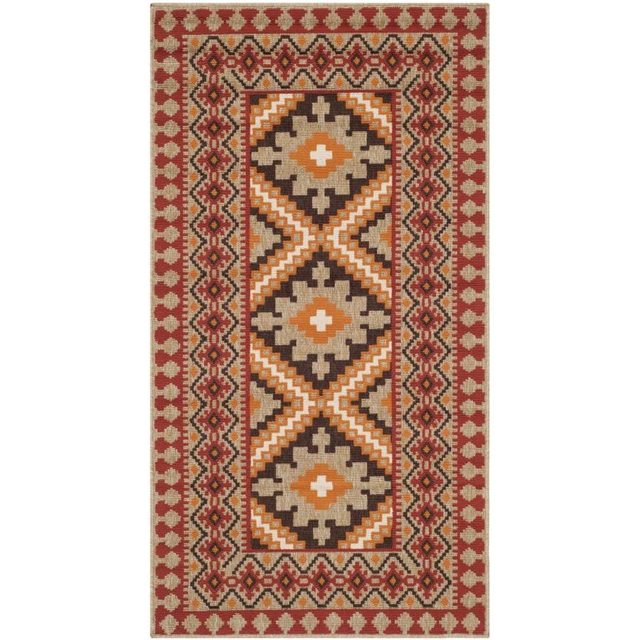 Safavieh Veranda Eyvor 3 x 5 Red/Natural Indoor/Outdoor ...