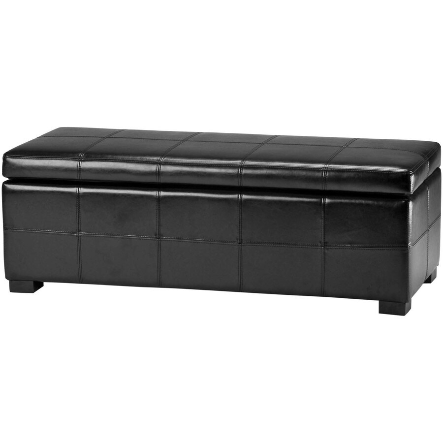 Safavieh Madison Large Casual Black Storage Bench At Lowes Com
