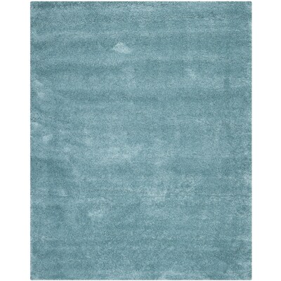 Milan Aqua Blue Rectangular Indoor Machine Made Area Rug Common 8 X 10 Actual Ft W L