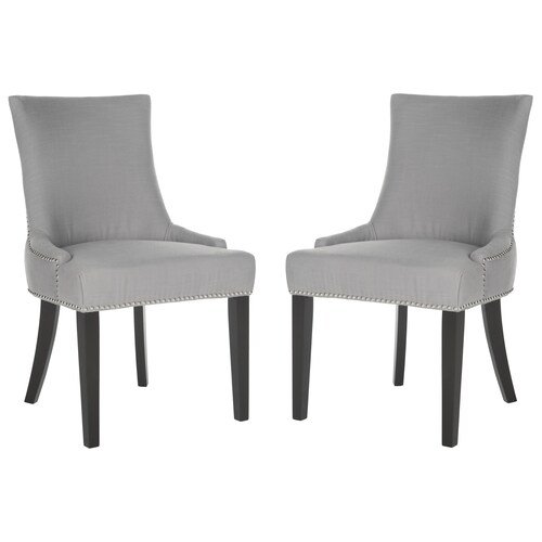 Safavieh Set of 2 Lester Contemporary/Modern Upholstered Side Chair (Wood Frame) in the Dining