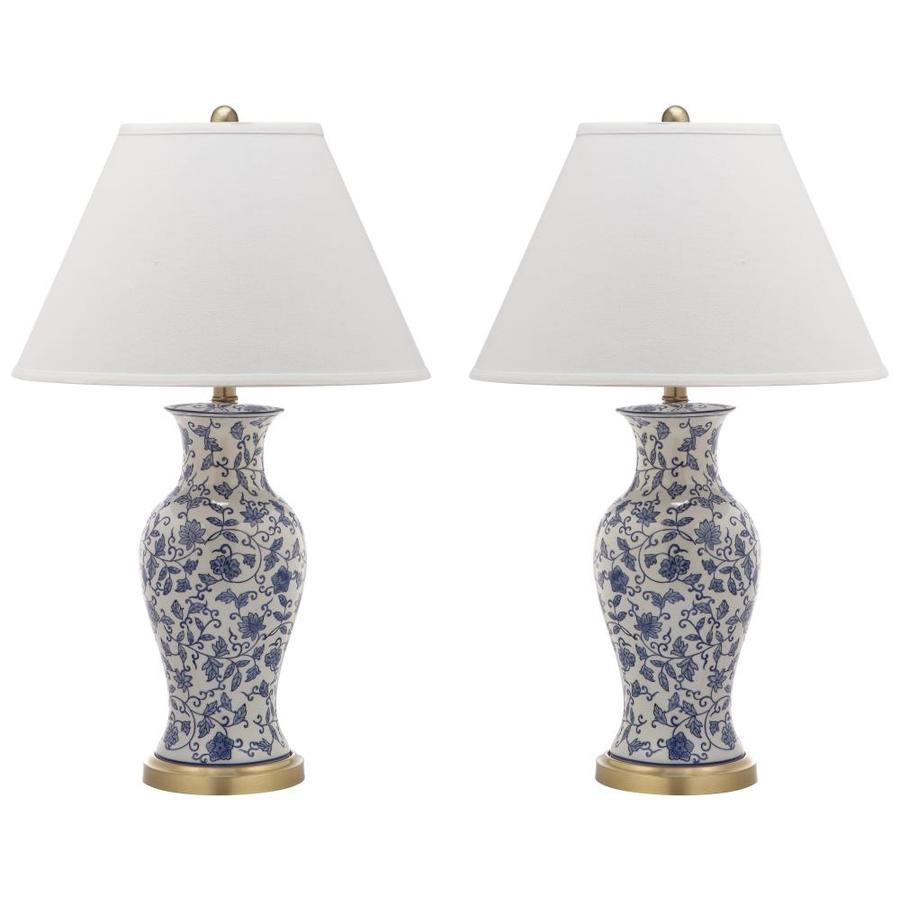 Safavieh Beijing 2 Piece Asian Lamp Set With Off White Shades Safavieh Beijing 2 Piece Asian Lamp Set With Off White Shades