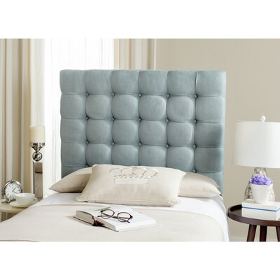 Safavieh Lamar Slate Blue Twin Synthetic Upholstered Safavieh Lamar Slate Blue Twin Synthetic Upholstered