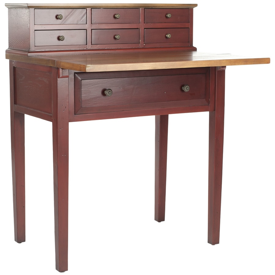Safavieh Abigail Cherry Honey Oak Fold Out Desk At Lowes Com
