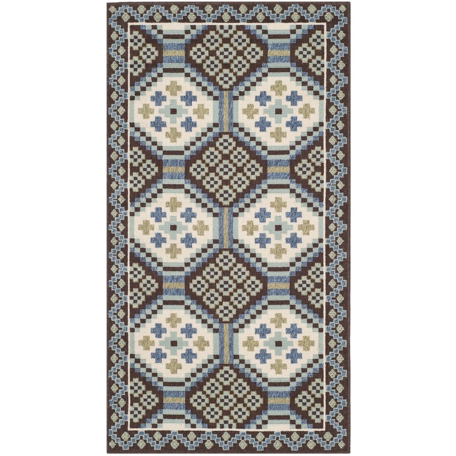 Safavieh Veranda 2 Ft 7 In X 5 Blue Chocolate Indoor Coastal