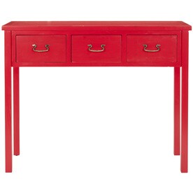 Safavieh Tables At Lowes Safavieh Cindy Red Wood Casual Console Table