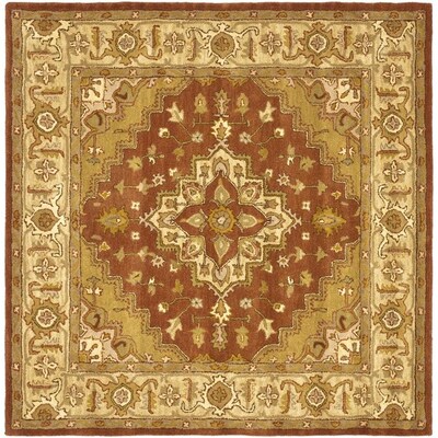 Safavieh Heritage Adoni Rust Gold Square Indoor Handcrafted - 6 X Area Rugs Square Safavieh Heritage Adoni Rust Gold Square Indoor Handcrafted - 6 X Area Rugs Square