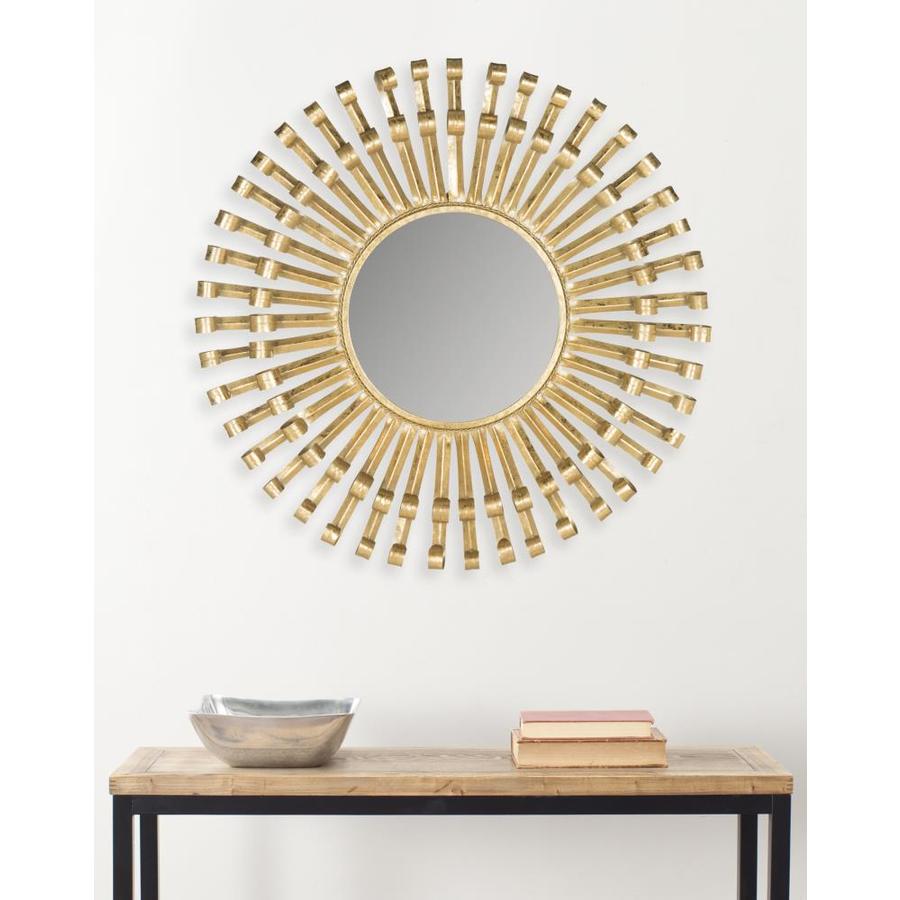Safavieh Rayos 36 In L X W Antique Brass Framed Round