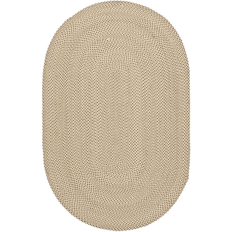 Safavieh Braided M Beige Brown Oval Indoor Handcrafted Safavieh Braided M Beige Brown Oval Indoor Handcrafted Coastal Area Rug Common 8 X 10 Actual Ft W L