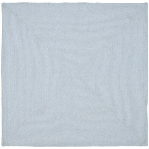 Safavieh Braided Peabody 6 x 6 Light Blue Square Solid Farmhouse