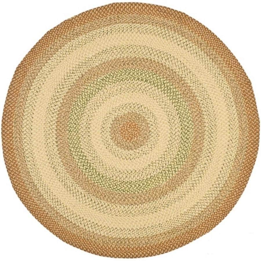 Safavieh Braided Ipswich Rust Round Indoor Handcrafted Coastal Safavieh Braided Ipswich Rust Round Indoor Handcrafted Coastal Area Rug Common 8 X