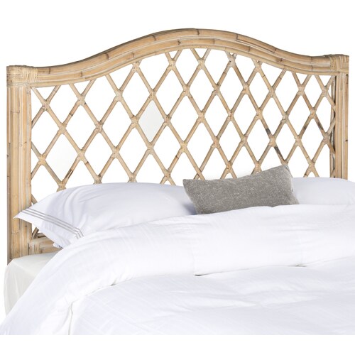 Safavieh Gabrielle White Washed Queen Headboard in the Headboards