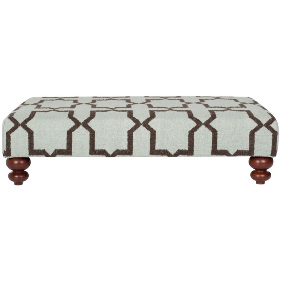 Safavieh MCR4646A Mercer Light Blue Rectangle Ottoman