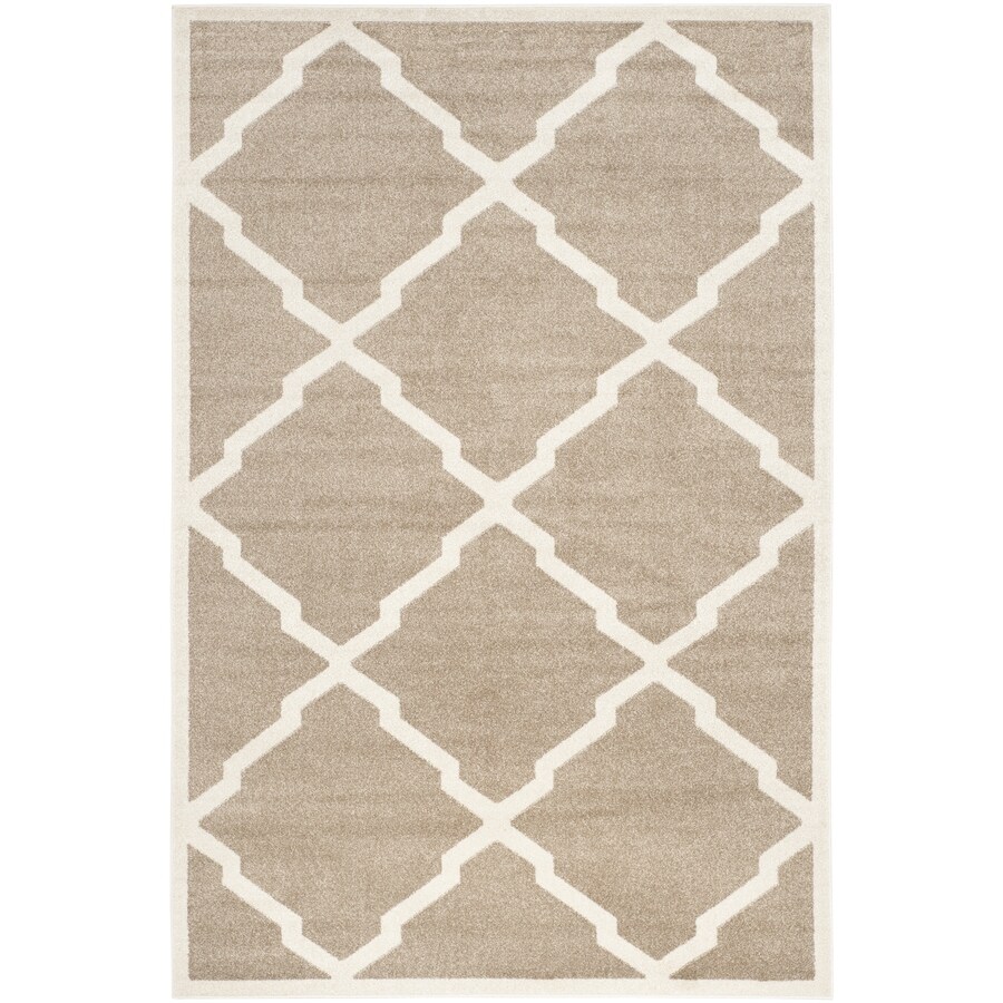 Safavieh Amherst Lowell Wheat Beige Indoor Outdoor Area Rug Safavieh Amherst Lowell Wheat Beige Indoor Outdoor Area Rug Common 6 X