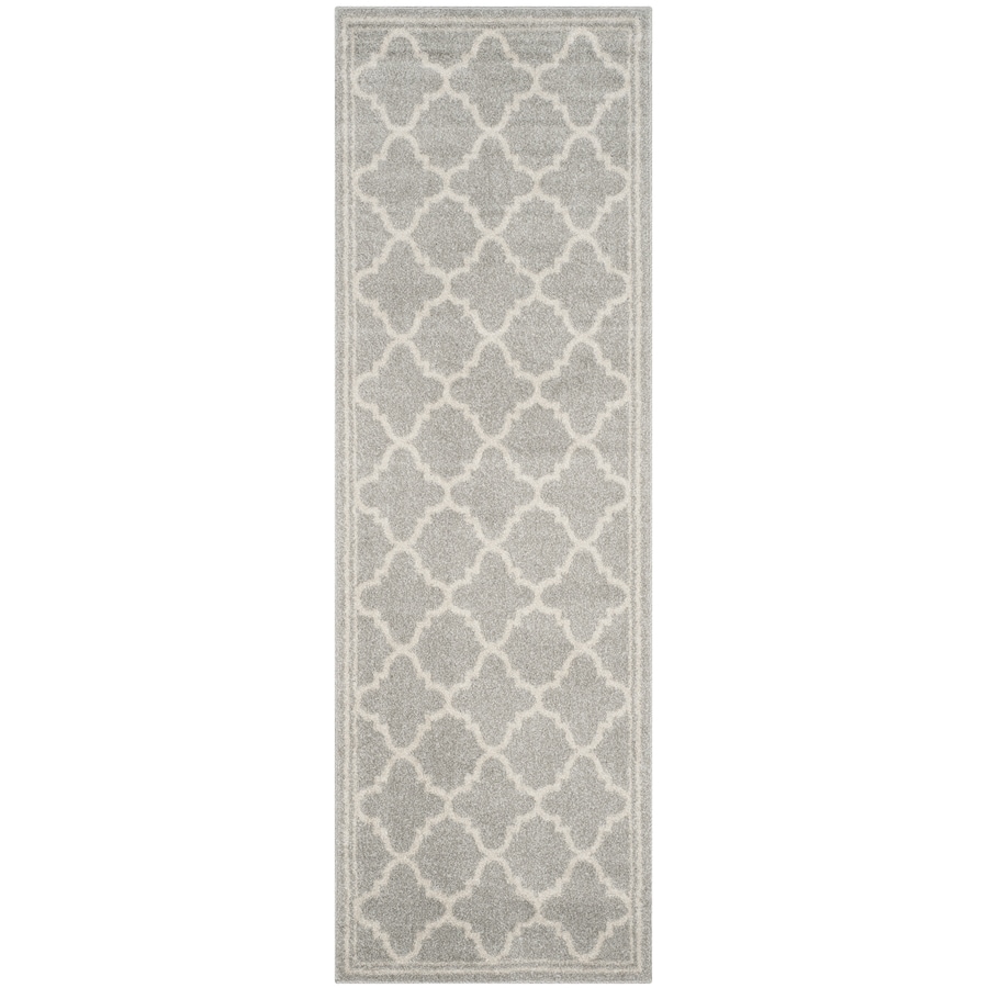 Safavieh Amherst Kelly Gray/Beige Rectangular Indoor/Outdoor Machine-Made Runner (Common: 2 x 7; Actual: 2.3-ft W x 7-ft L)