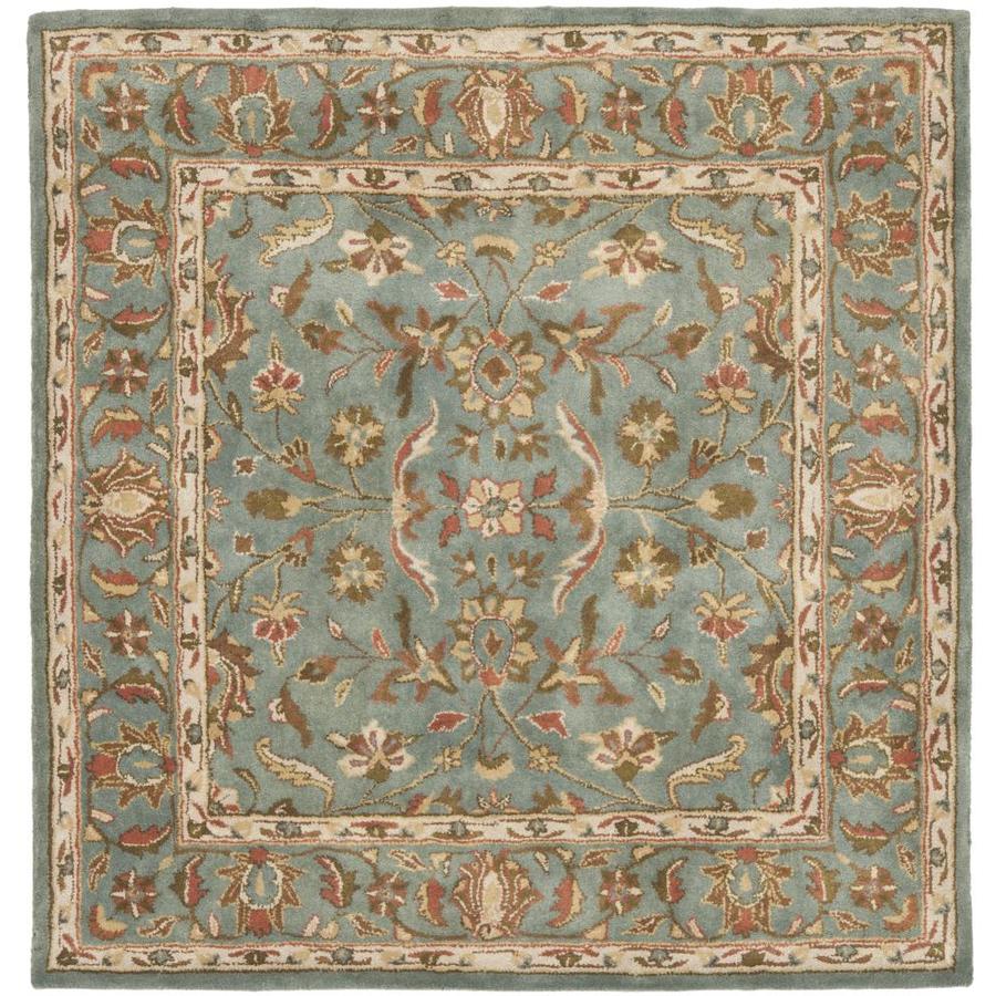 Safavieh Heritage Salor Blue/Blue Square Indoor Handcrafted Oriental Area Rug (Common: 6 x 6; Actual: 6-ft W x 6-ft L)