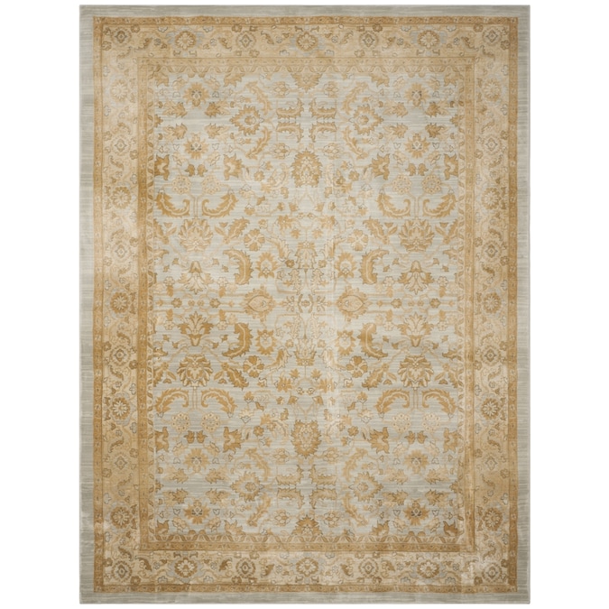 Safavieh Austin Marcus 5 x 8 Light Blue/Gold Indoor Distressed/Overdyed Oriental Area Rug in the