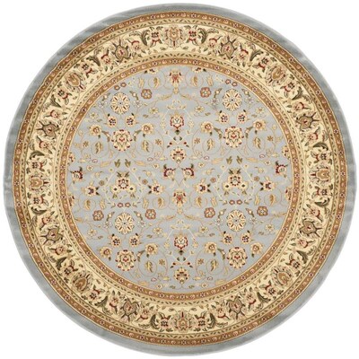 Safavieh Lyndhurst Qum Light Blue Ivory Round Indoor Machine