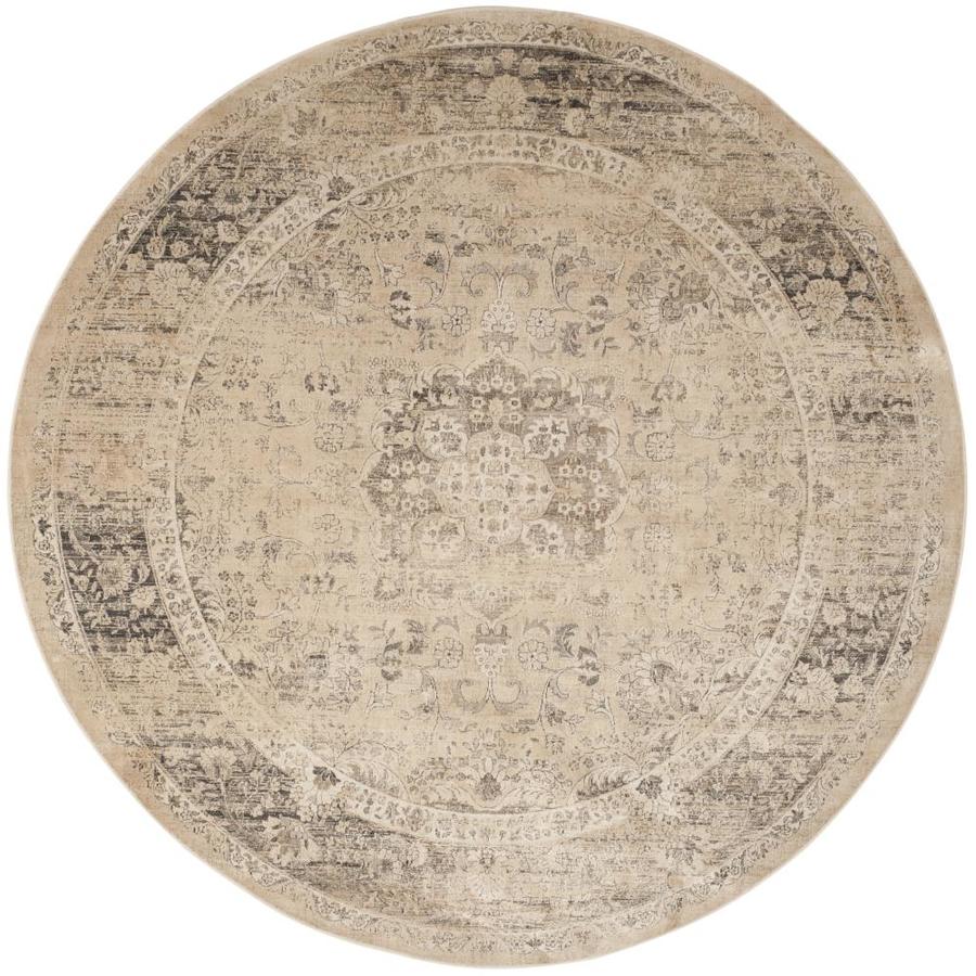 Safavieh Vintage Alhia Warm Beige Round Indoor Distressed Area Safavieh Vintage Alhia Warm Beige Round Indoor Distressed Area Rug Common 8 X