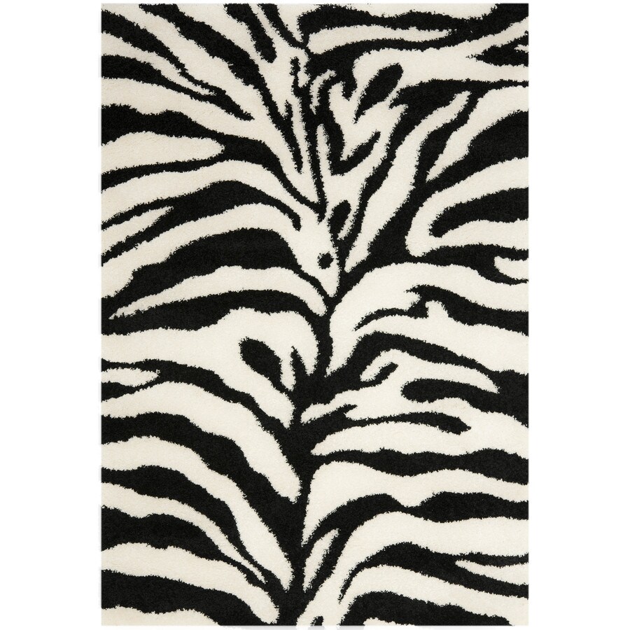 Safavieh Zebra Ivory Black Indoor Animals Area Rug Common 8 X Safavieh Zebra Ivory Black Indoor Animals Area Rug Common 8 X 10
