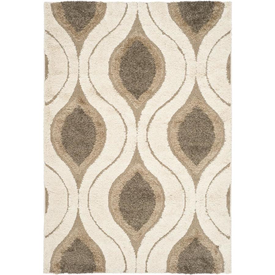 Safavieh Arcell Cream Smoke Indoor Tropical Area Rug Safavieh Arcell Cream Smoke Indoor Tropical Area Rug Common 8 X 10