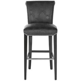 Bar Stools At Lowes Safavieh Seth Bar Stool Modern Black Croc