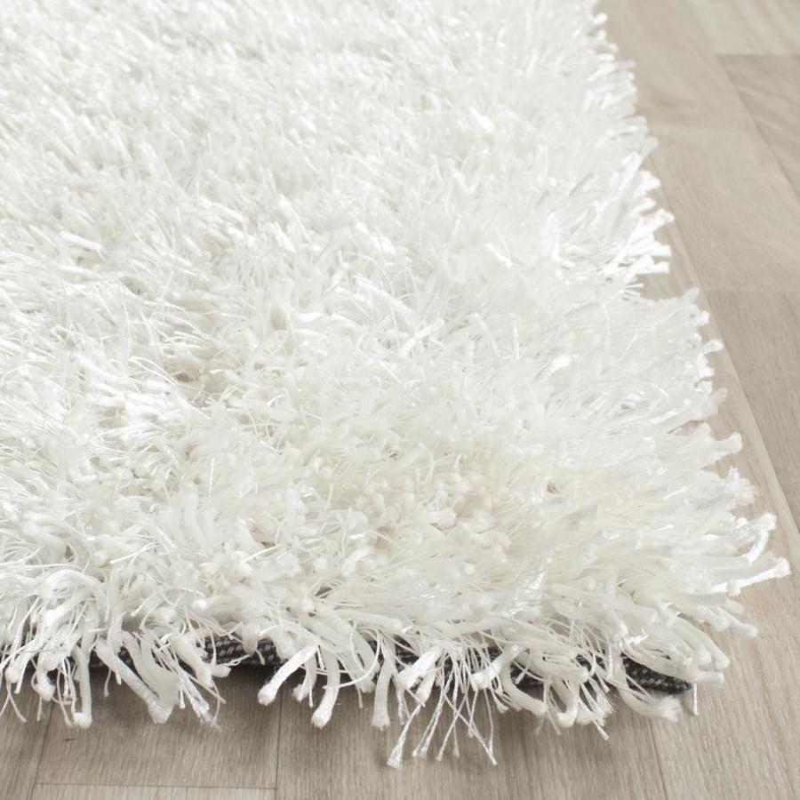 Safavieh New Orleans Shag Off White Rectangular Indoor Handcrafted Area