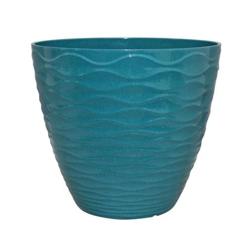 Allen Roth 13 In W X 1155 In H Teal Resin Planter In The Pots And Planters Department At 2852