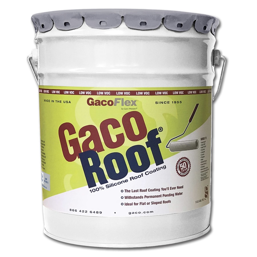 Gaco 5Gallon Silicone Reflective Roof Coating (50Year