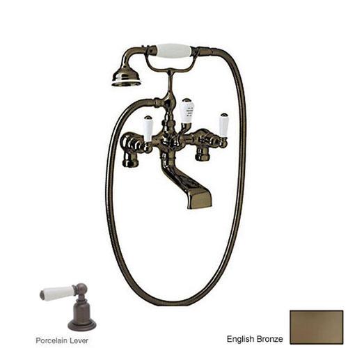 Rohl Perrin and Rowe English Bronze 3Handle Residential Wall Mount