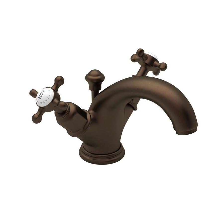 Rohl Perrin and Rowe English Bronze 2-handle Single Hole Bathroom Sink Faucet with Drain at 